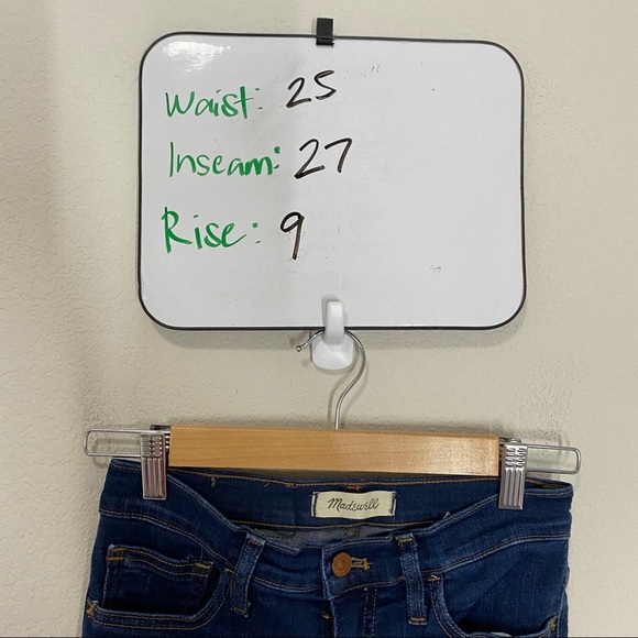 Madewell 9” Mid Rise Skinny Jeans Size 25 x 27 - Picture 4 of 13